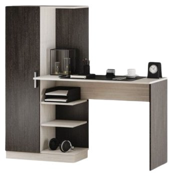 Стол компьютерный с надстройкой DOMA BEISIK 2, 145х50x135 см, коричневый, бежевый купить,NaN