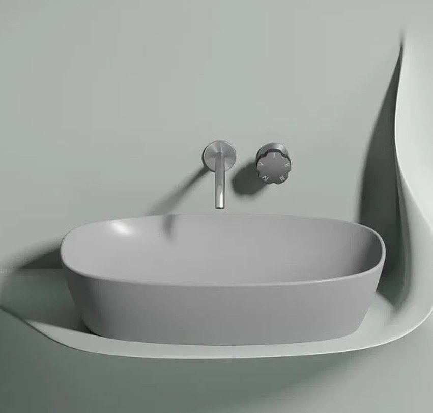 Раковина Ceramicanova Element CN6049MSG накладная прямоугольная 61, санфарфор купить,230900