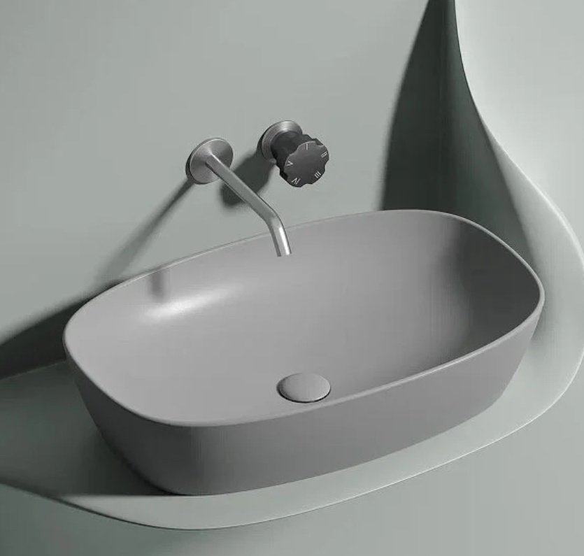 Раковина Ceramicanova Element CN6049MSG накладная прямоугольная 61, санфарфор купить,230900