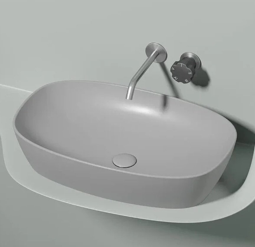Раковина Ceramicanova Element CN6049MSG накладная прямоугольная 61, санфарфор