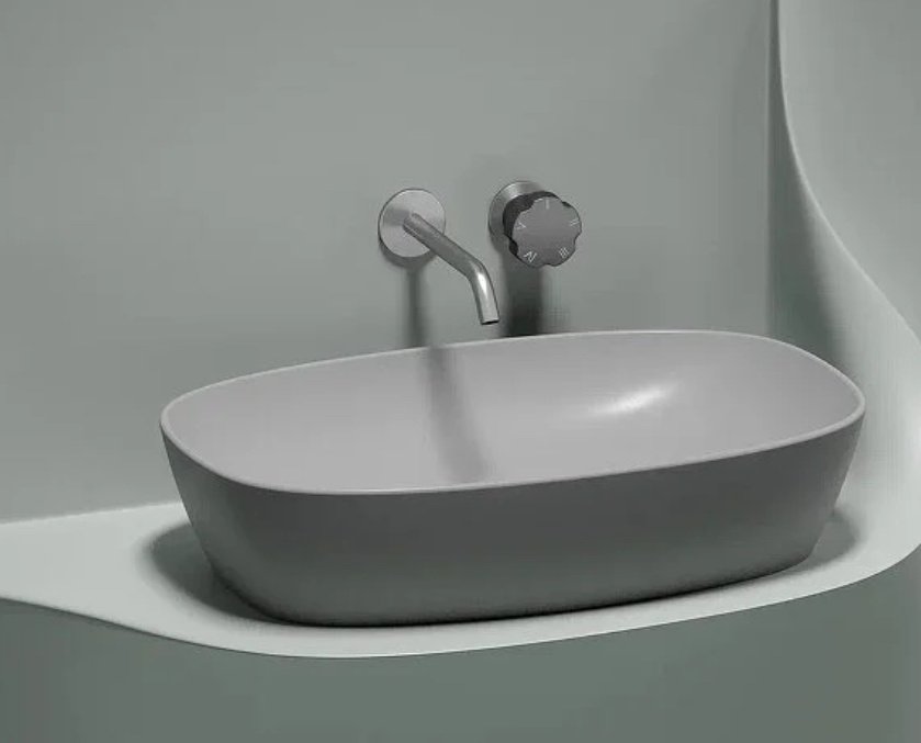 Раковина Ceramicanova Element CN6049MSG накладная прямоугольная 61, санфарфор