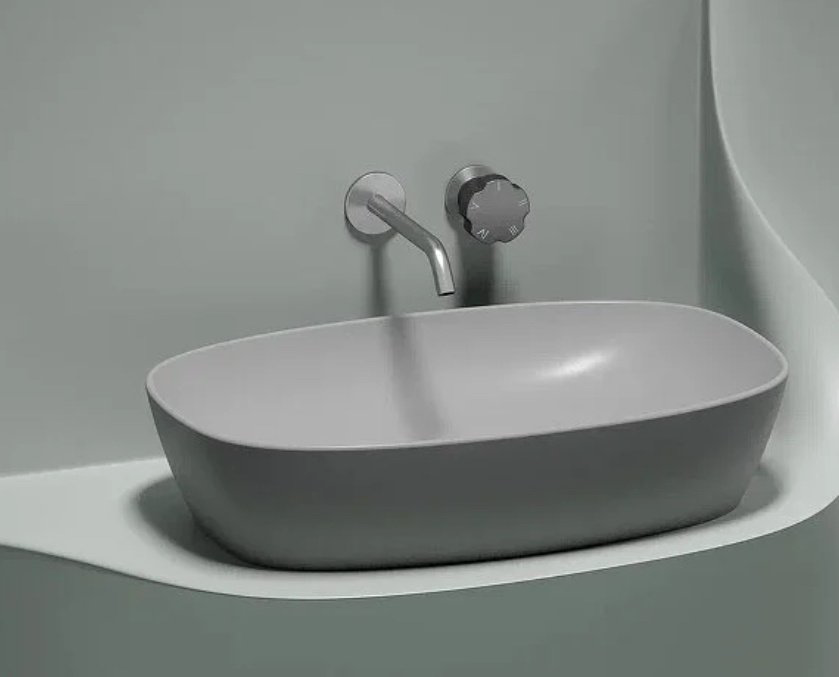Раковина Ceramicanova Element CN6049MSG накладная прямоугольная 61, санфарфор купить,230900