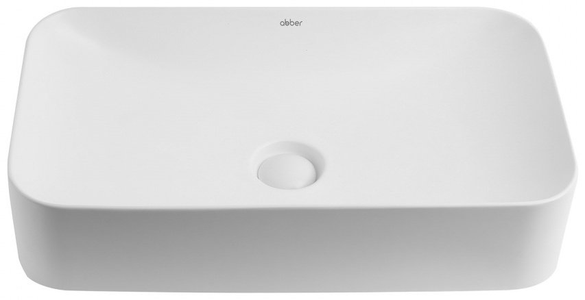 Раковина Abber Rechteck AC2204MW накладная прямоугольная 35, фаянс