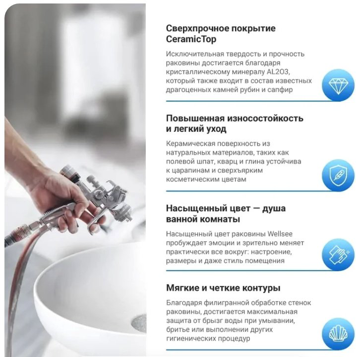 Раковина Wellsee 201005006 подвесная прямоугольная 80, фаянс купить,NaN