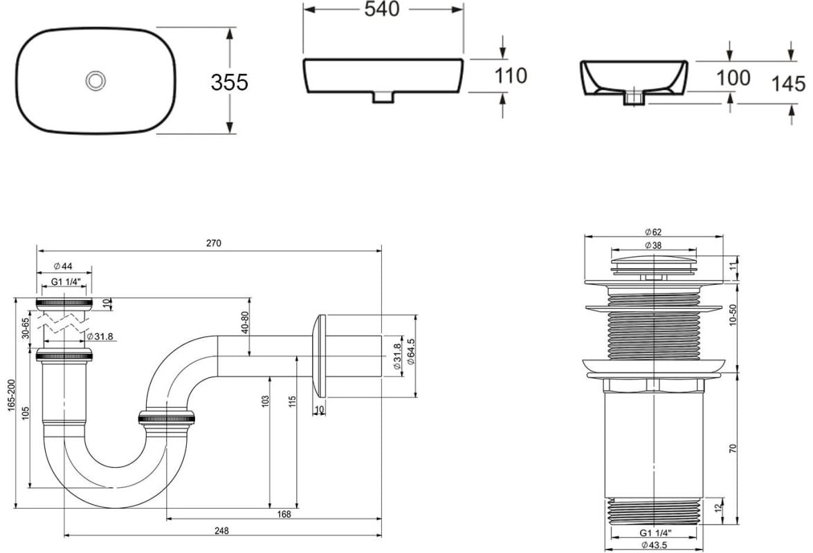Раковина Lavinia Boho Bathroom Sink 21520055 накладная овальная 35.5, фарфор купить,NaN