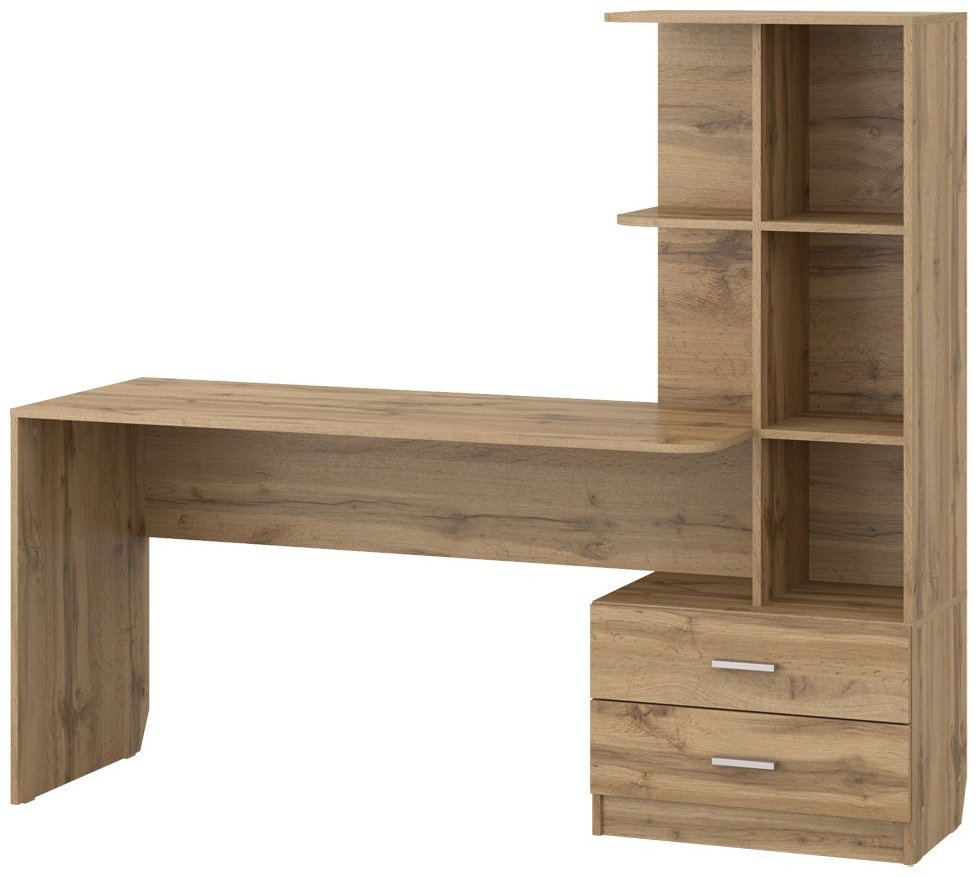 Стол компьютерный с надстройкой Ереке Мебель Lucky HM S, 170х56x150 см, светло-коричневый купить,NaN
