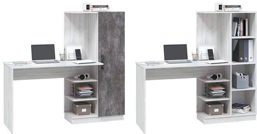 Стол компьютерный с надстройкой DOMA OLIVER-LITE, 145х50x138 см, серый