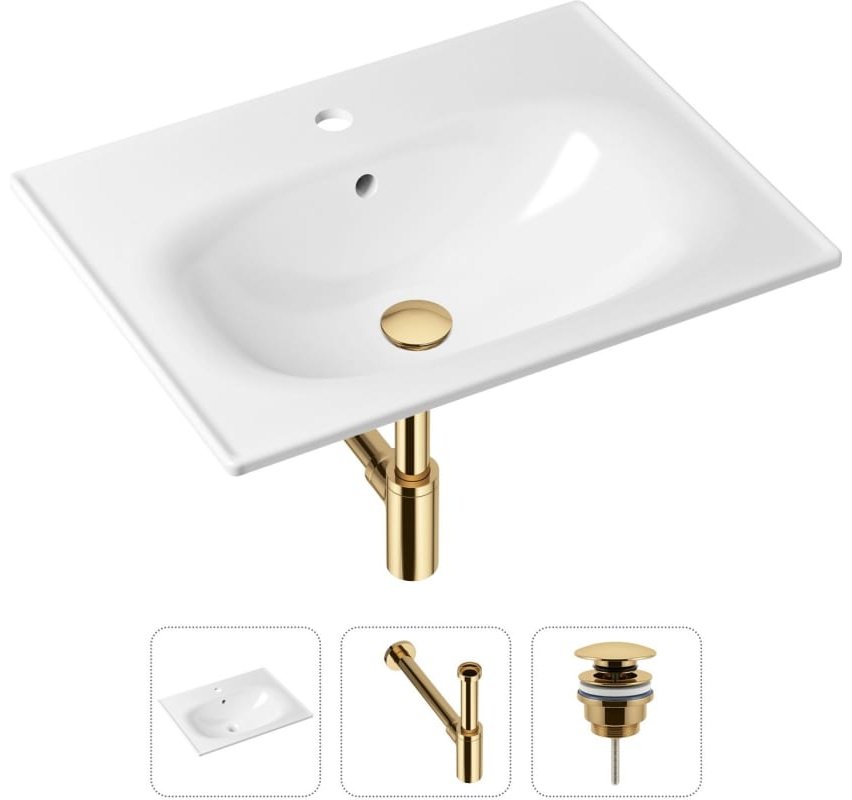 Раковина Lavinia Boho Bathroom Sink 21520442 врезная прямоугольная 46, фарфор