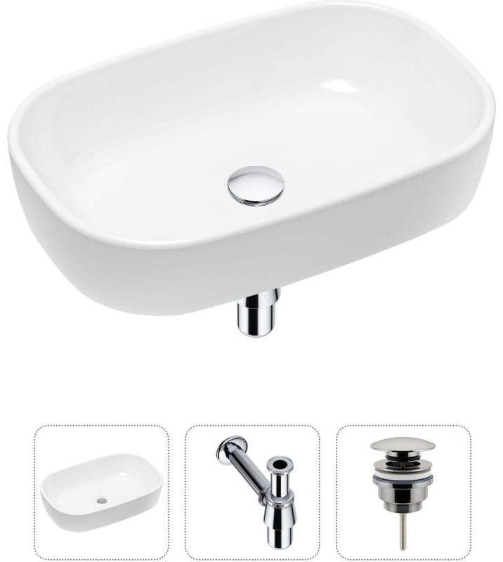 Раковина Lavinia Boho Bathroom Sink 21520004 накладная овальная 36, фарфор купить,NaN