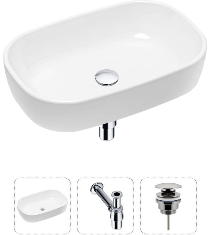 Раковина Lavinia Boho Bathroom Sink 21520004 накладная овальная 36, фарфор купить,NaN