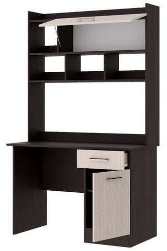 Стол компьютерный с надстройкой DOMA PKS-2, 111х57x188 см, коричневый, бежевый купить,NaN