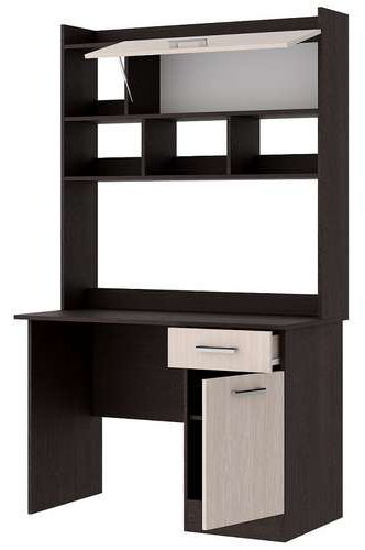 Стол компьютерный с надстройкой DOMA PKS-2, 111х57x188 см, коричневый, бежевый купить,NaN