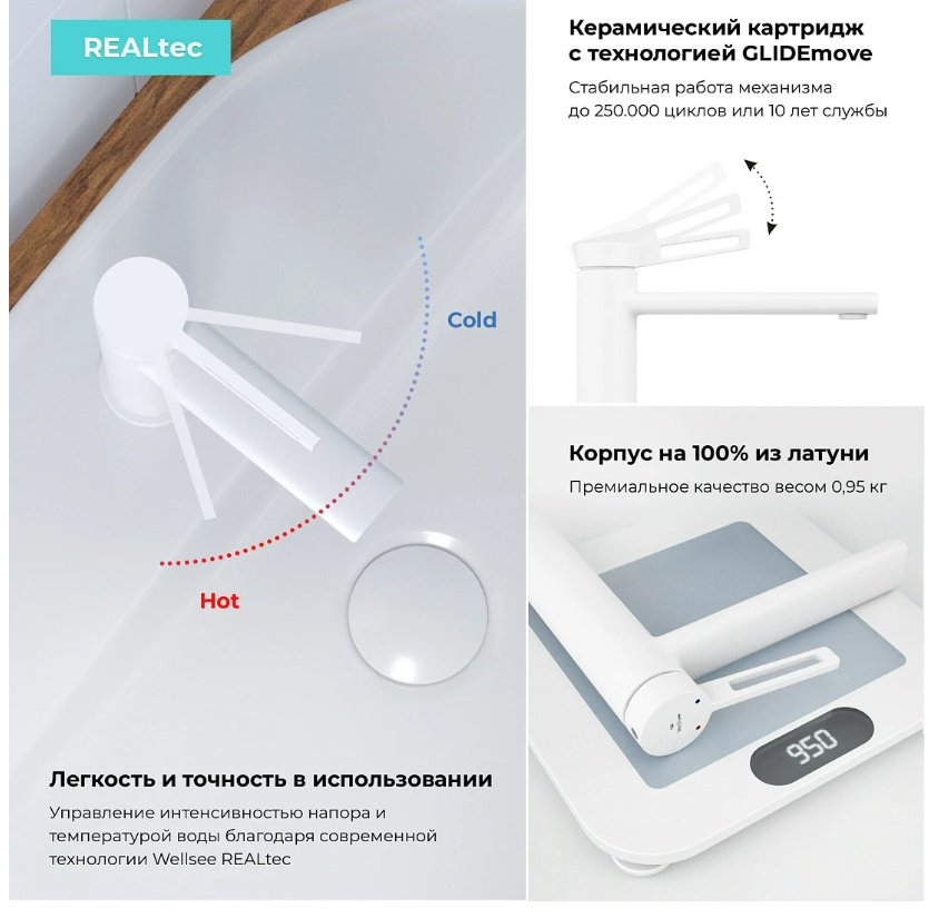 Раковина Wellsee FreeDom 201007090 подвесная прямоугольная 46, фаянс купить,NaN