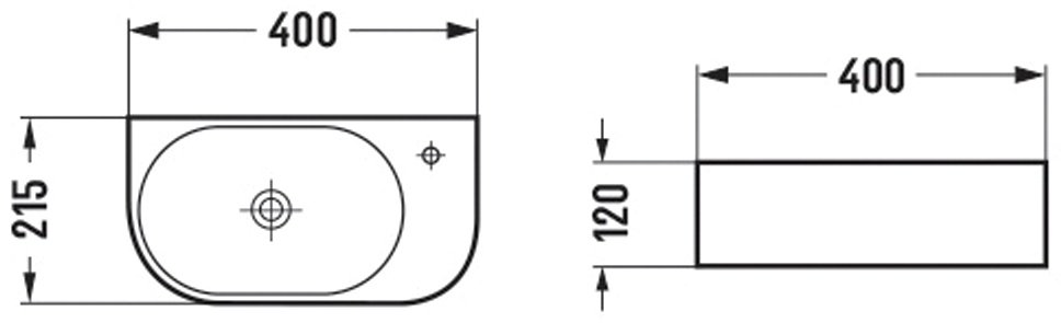 Раковина Vincea VBS-506R подвесная прямоугольная 21.5, керамика купить,NaN