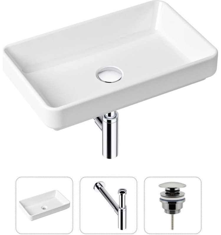 Раковина Lavinia Boho Bathroom Sink 21520144 накладная прямоугольная 34, санфарфор
