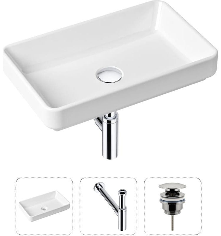 Раковина Lavinia Boho Bathroom Sink 21520144 накладная прямоугольная 34, санфарфор
