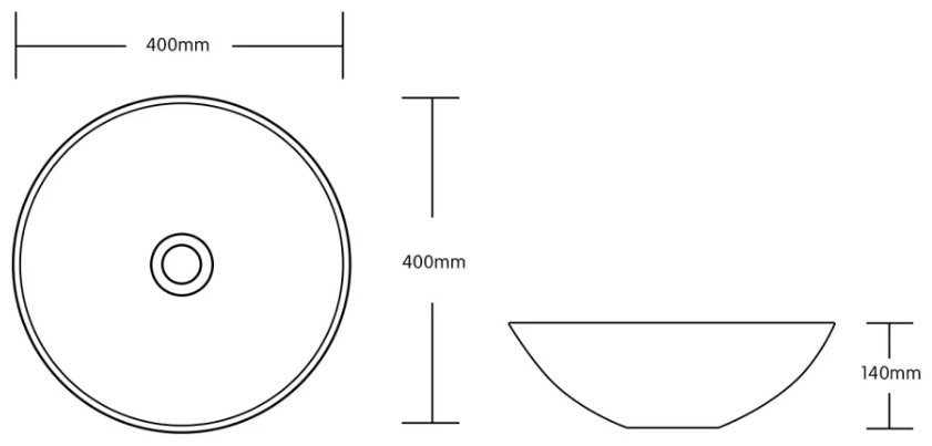 Раковина CR3301MWM2 накладная круглая 40, санфарфор купить,NaN