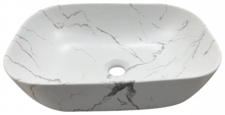 Раковина Cerutti SPA CR8217MMW накладная прямоугольная 50, санфарфор купить,NaN