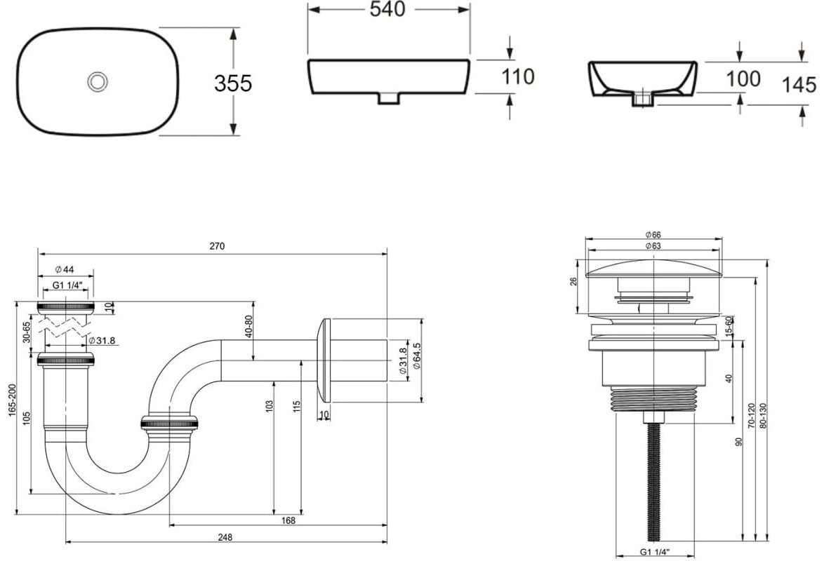 Раковина Lavinia Boho Bathroom Sink 21520056 накладная овальная 35.5, фарфор купить,NaN