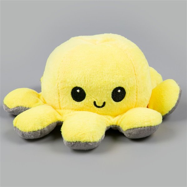 Мягкая игрушка Octopus Осьминог-перевертыш 10см серая-жёлтая   купить,NaN