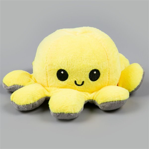 Мягкая игрушка Octopus Осьминог-перевертыш 10см серая-жёлтая   купить,NaN