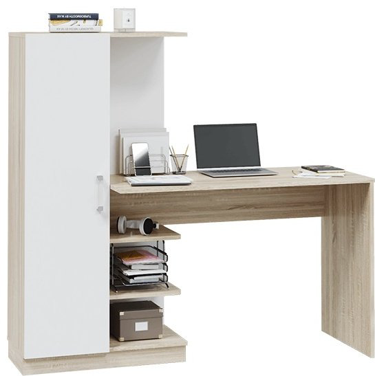 Стол компьютерный с надстройкой DOMA SOFT-LITE, 145х50x135 см, белый, бежевый купить,NaN