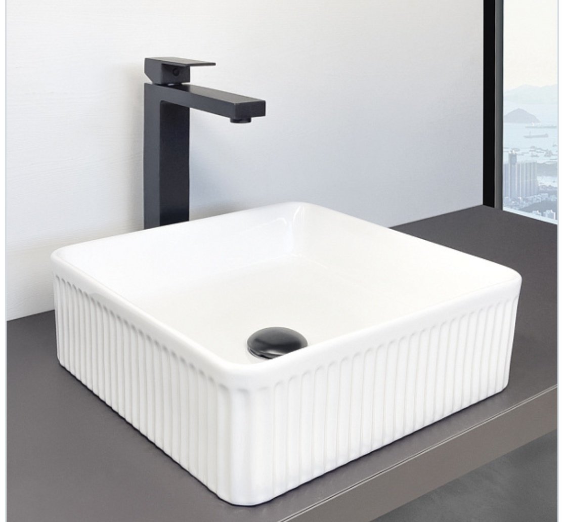 Раковина Comforty CF178608X накладная квадратная 38, санфарфор