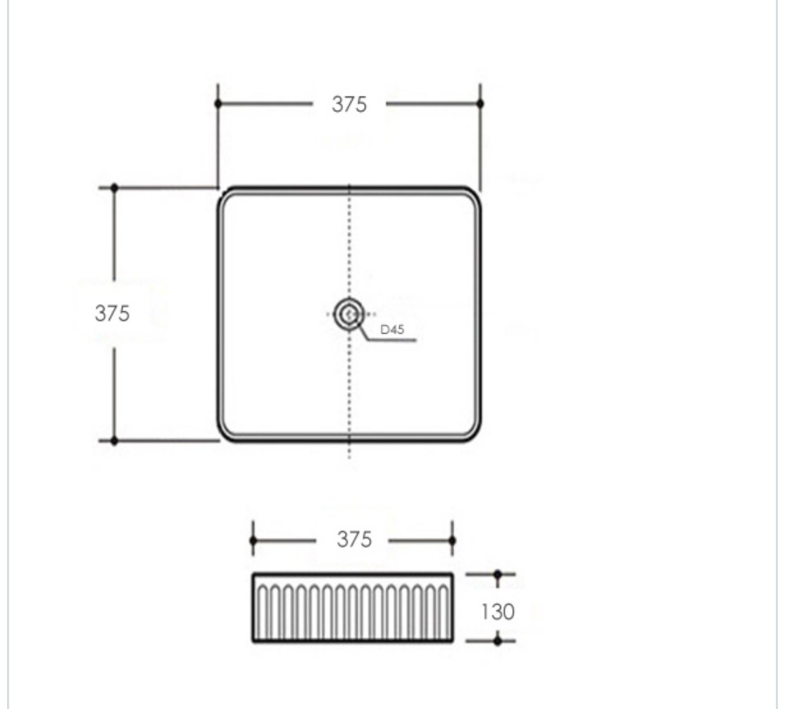 Раковина Comforty CF178608X накладная квадратная 38, санфарфор