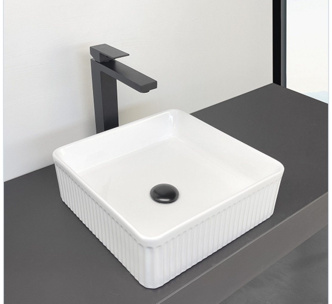 Раковина Comforty CF178608X накладная квадратная 38, санфарфор