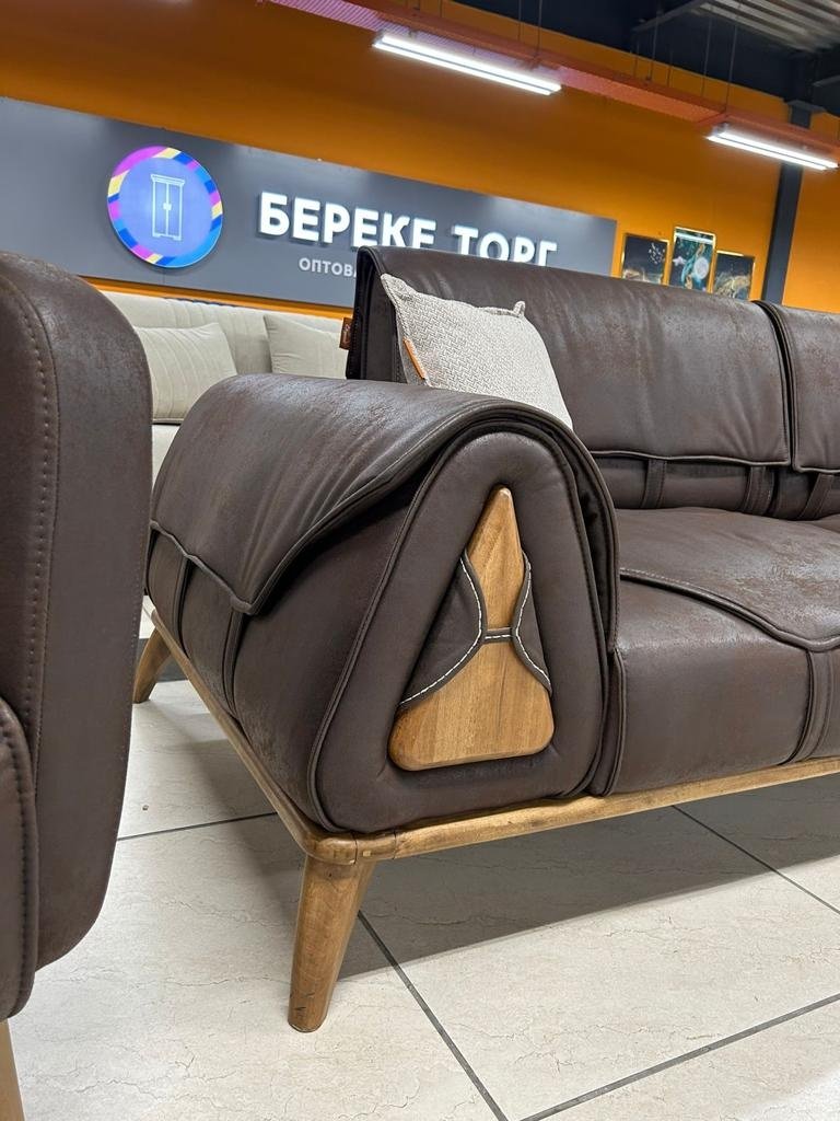 Комплект мягкой мебели Elegant Lorenzo коричневый купить,NaN