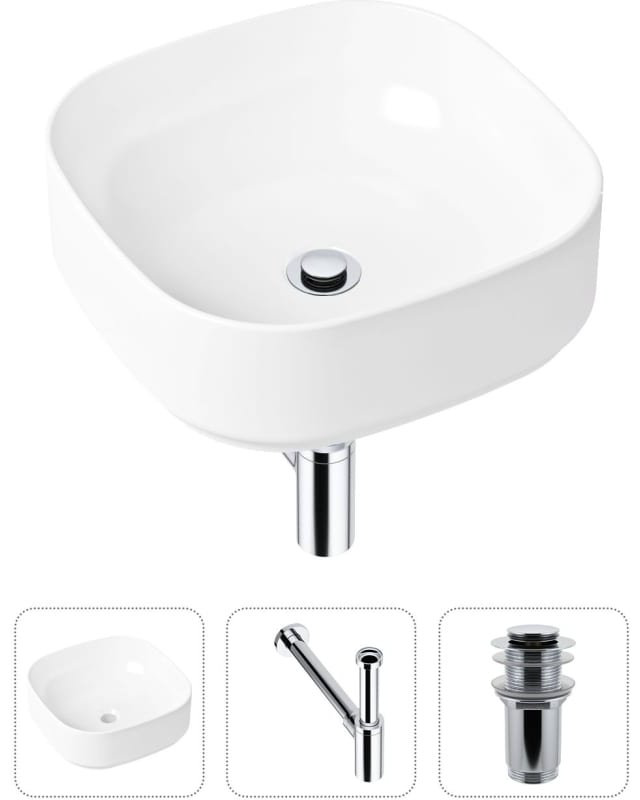 Раковина Lavinia Boho Bathroom Sink 21520221 накладная квадратная 40, санфарфор