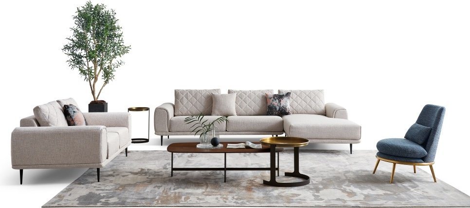 Комплект мягкой мебели Home Collection Dublin Е2052-1 серый/бежевый купить,NaN