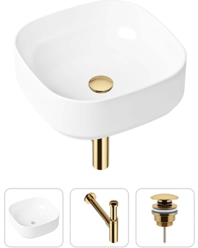 Раковина Lavinia Boho Bathroom Sink 21520256 накладная квадратная 40, санфарфор купить,NaN