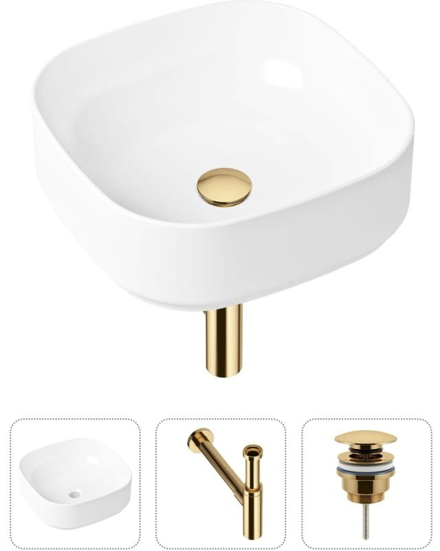 Раковина Lavinia Boho Bathroom Sink 21520256 накладная квадратная 40, санфарфор купить,NaN