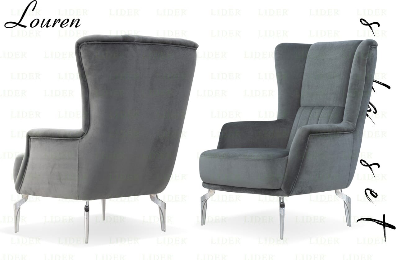 Комплект мягкой мебели Louren 230х90см серый купить,NaN