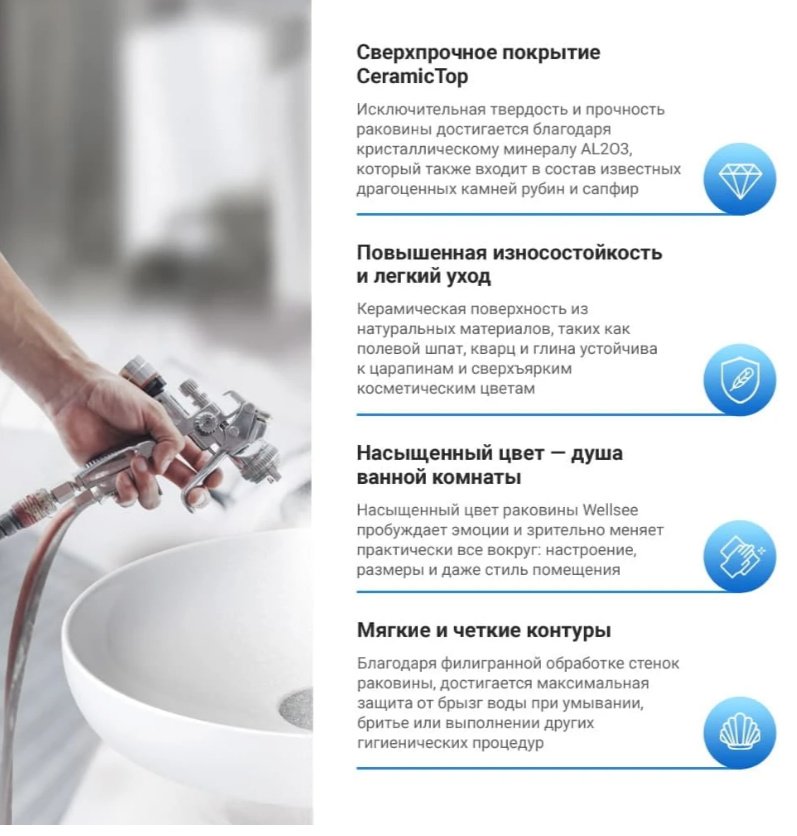 Раковина Wellsee 201005276 подвесная прямоугольная 75, фаянс купить,NaN