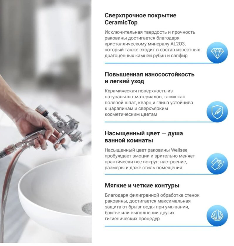 Раковина Wellsee 201005276 подвесная прямоугольная 75, фаянс купить,NaN