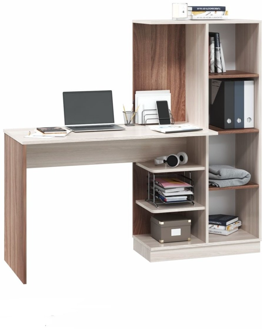 Стол компьютерный с надстройкой DOMA SOFT-LITE, 145х50x138 см, коричневый, бежевый купить,NaN