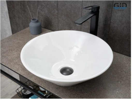Раковина GID-ceramic N9102 накладная круглая 42, керамика купить,50093