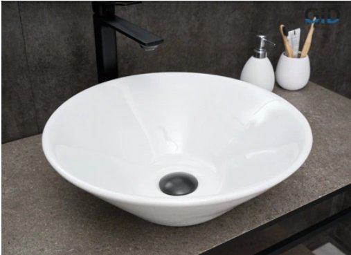 Раковина GID-ceramic N9102 накладная круглая 42, керамика купить,50093