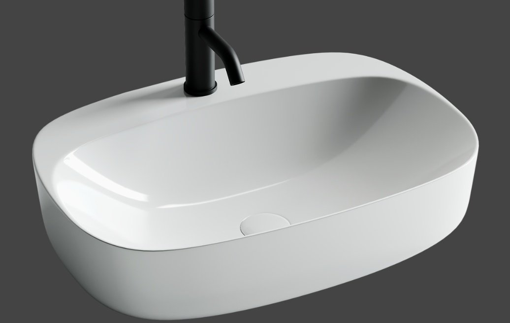 Раковина Ceramicanova CN5012 накладная овальная 59.5, санфарфор