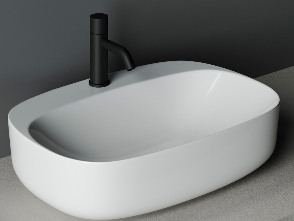 Раковина Ceramicanova CN5012 накладная овальная 59.5, санфарфор