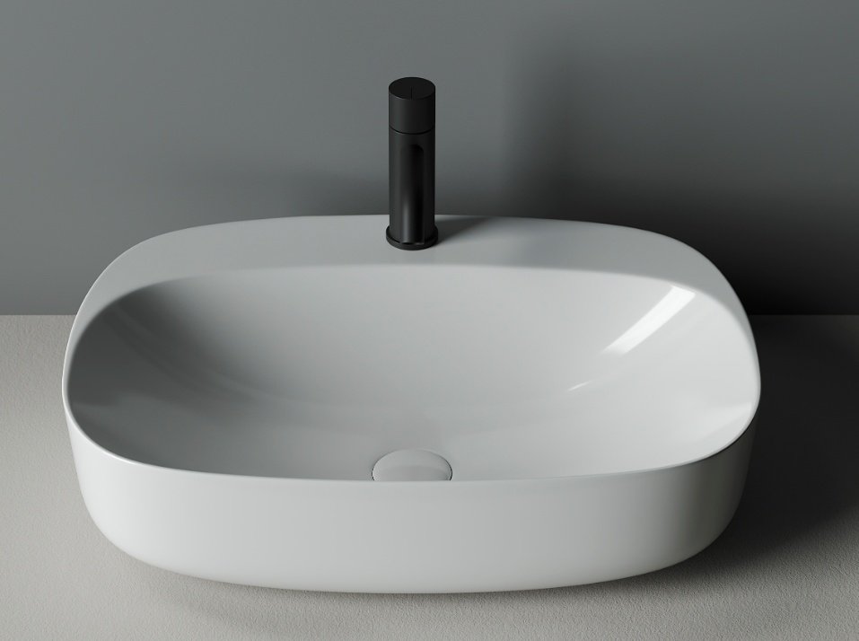 Раковина Ceramicanova CN5012 накладная овальная 59.5, санфарфор