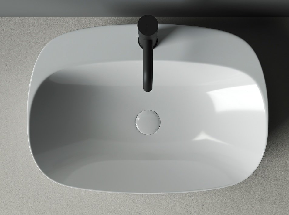 Раковина Ceramicanova CN5012 накладная овальная 59.5, санфарфор