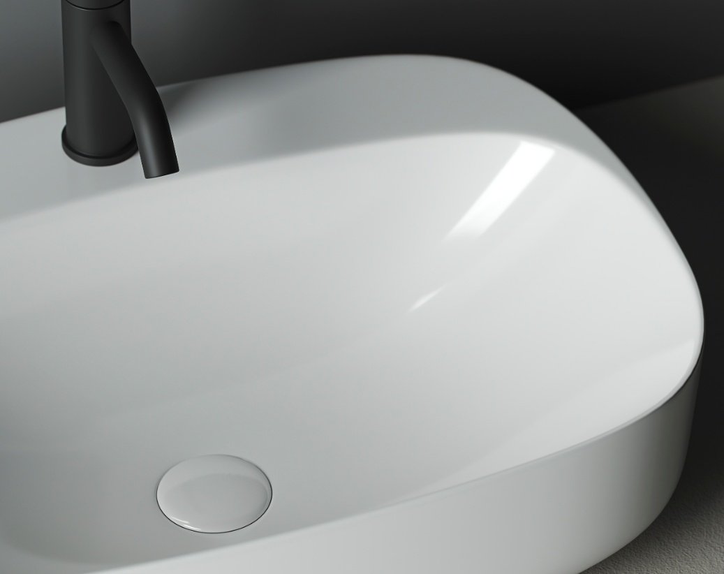 Раковина Ceramicanova CN5012 накладная овальная 59.5, санфарфор