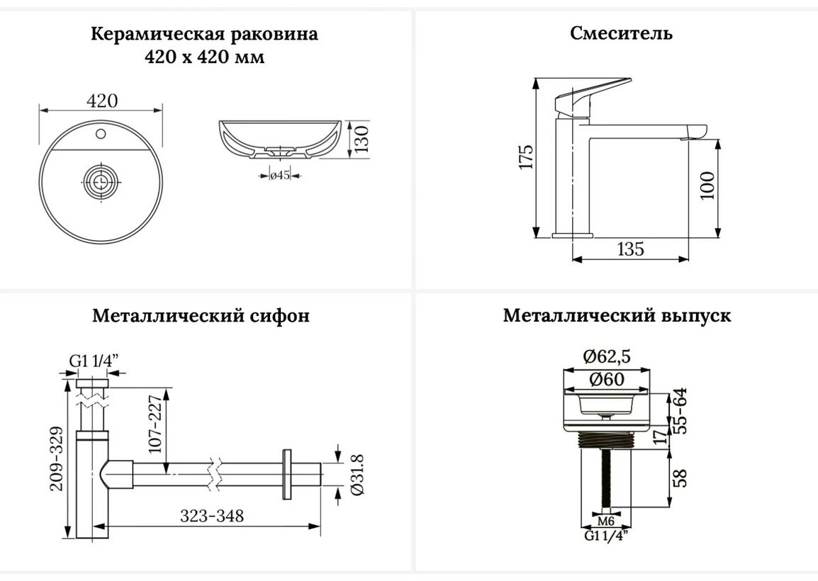 Раковина Wellsee 201002508, Chalice Perfection накладная круглая 42, фаянс купить,NaN