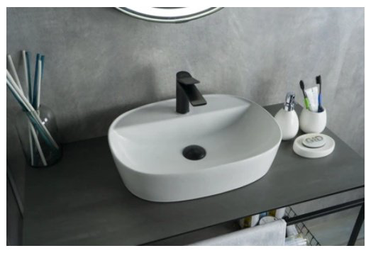 Раковина GID-ceramic N9045 накладная овальная 50, керамика купить,NaN