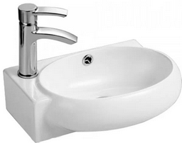 Раковина KABINKA.KZ WW AISBACH 5011 L подвесная нестандартная 43 см, фаянс