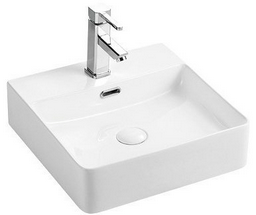 Раковина WeltWasser WW ELBACH 2177 накладная квадратная 42 см, фаянс