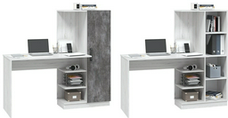Стол компьютерный с надстройкой DOMA OLIVER-LITE, 145х50x138 см, серый
